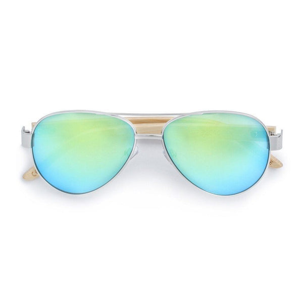 TruWood Weekender Bamboo Wood Aviator Sunglasses