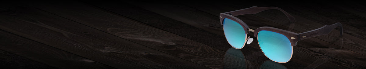 Women's wood sunglasses featuring polarized lenses and trendy wood frames by TruWood