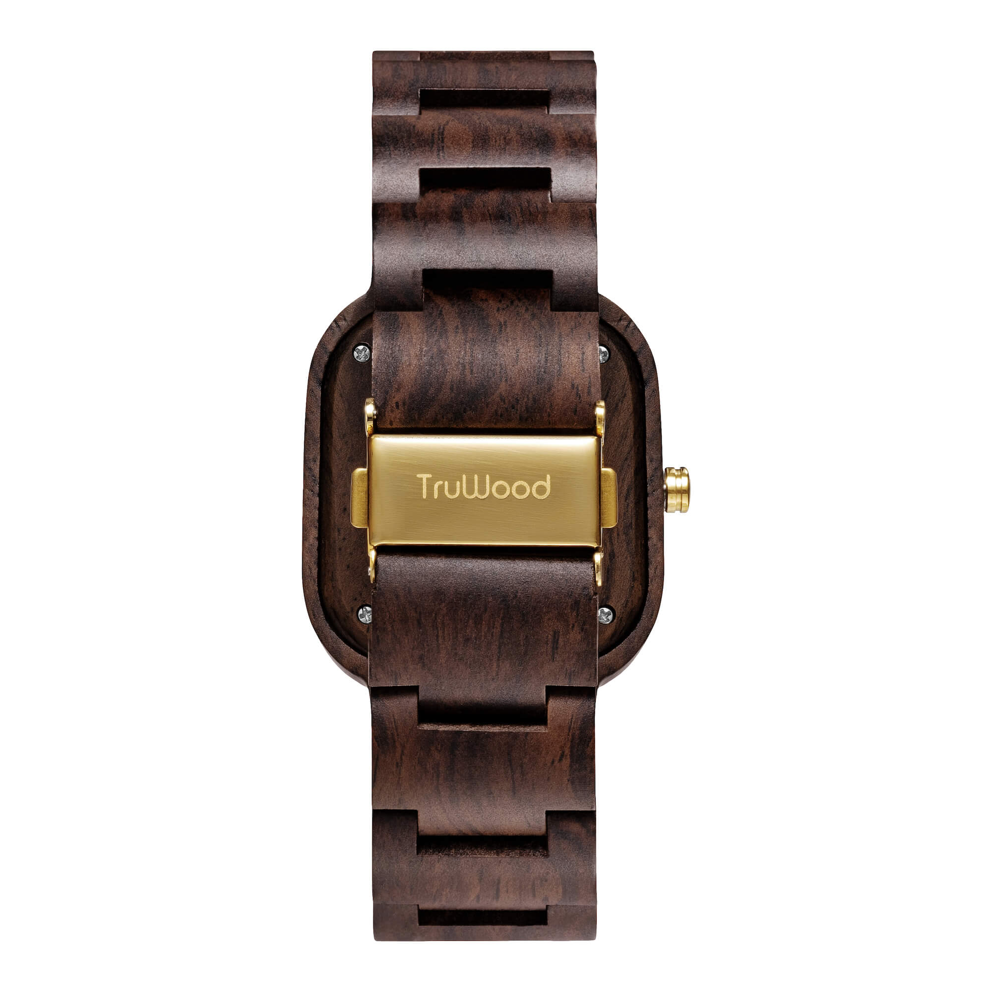 TruWood Carbon Black Mahogany Wood Brown Dial Wooden Watch For Men